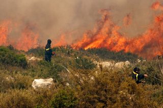 Μεγάλη πυρκαγια στη Χίο