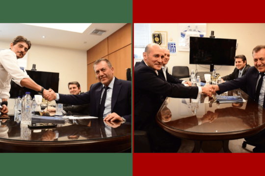 Από τις συναντήσεις του Γιάννη Βρούτση με τους Δ. Γιαννακόπουλο και τους αδελφούς Αγγελόπουλους