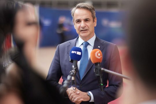 Ο Κυρ. Μητσοτάκης κάνει δηλώσεις στη χθεσινή συνεδρίαση του Ευρωπαϊκού Συμβουλίου