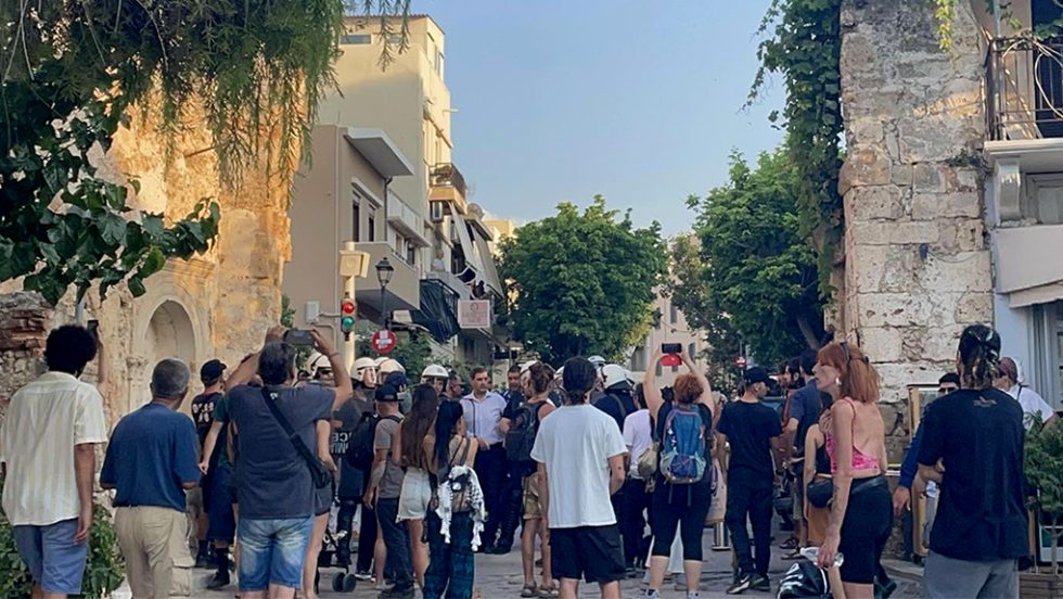 Διαμαρτυρία Φεστιβάλ Βιβλίου Χανίων