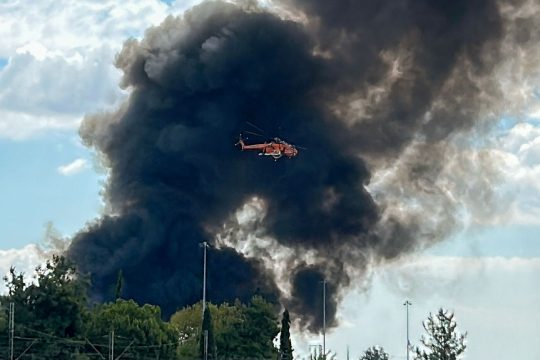 Από τη φωτιά της 11ης Ιουλίου σε εργοστάσιο ανακύκλωσης και αποβλήτων στη Σίνδο