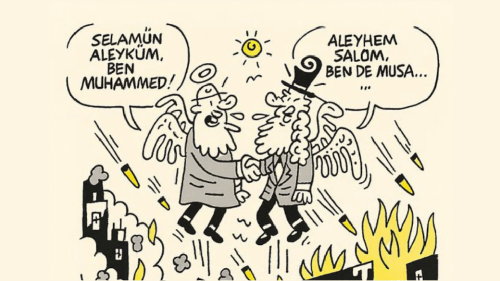 Σκίτσο του σατιρικού περιοδικού «LeMan»
