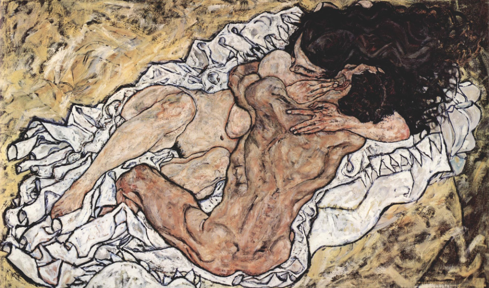 Εgon Schiele, The embrace (Lovers II)
