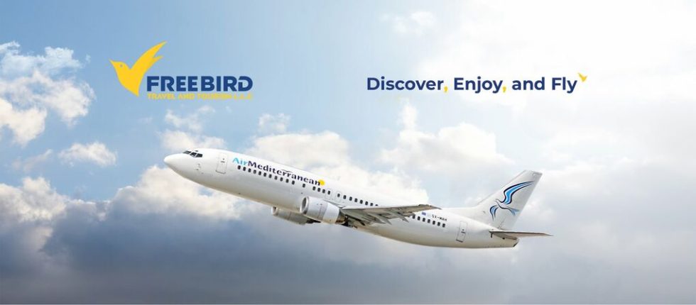 Διαφήμιση της Freebird για τις πτήσεις της Air Mediterranean