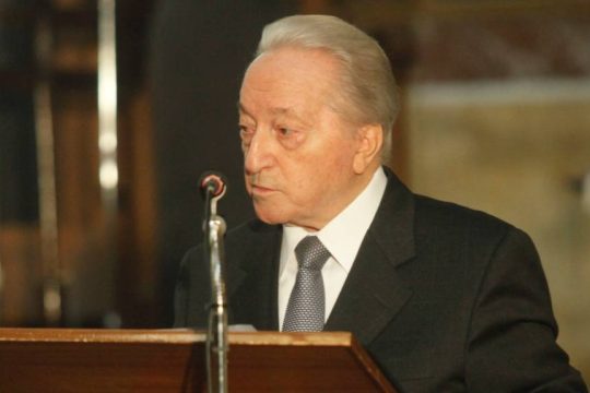 Ο Κωνσταντίνος Πυλαρινός, πρώην στέλεχος της ΝΔ σε εκδήλωση του 2017.