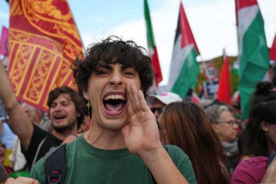 Διαδήλωση στην Ιταλία για τη Γάζα