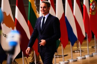 Ο Κυριάκος Μητσοτάκης στη σύνοδο κορυφής της ΕΕ