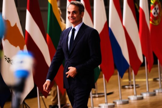 Ο Κυριάκος Μητσοτάκης στη σύνοδο κορυφής της ΕΕ