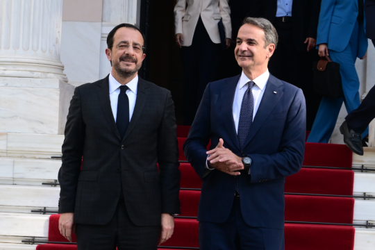 ο Κυριάκος Μητσοτάκης και ο Νίκος Χριστοδουλίδης