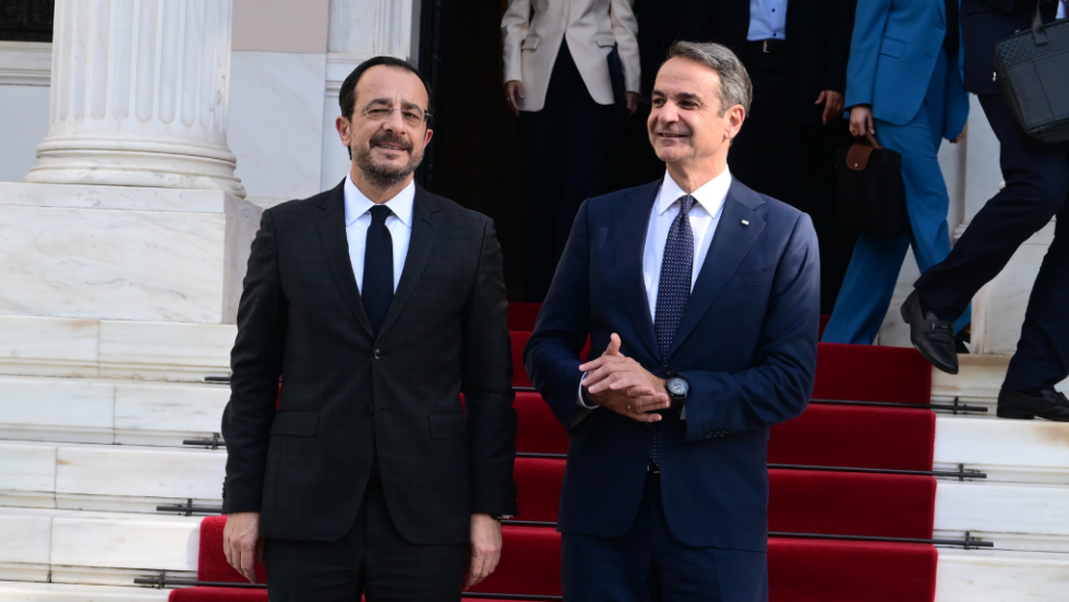 ο Κυριάκος Μητσοτάκης και ο Νίκος Χριστοδουλίδης