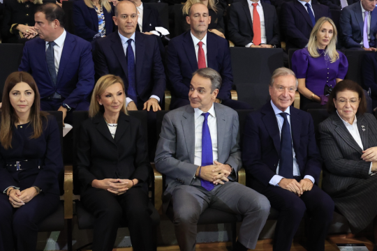 ο Κυριάκος Μητσοτάκης με εφοπλιστές
