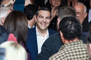 Ο Αλέξης Τσίπρας στην παρουσίαση του βιβλίου του στην Πάτρα