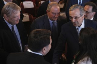 Κ.Καραμανλής, Α.Σαμαράς και Ε.Βενιζέλος