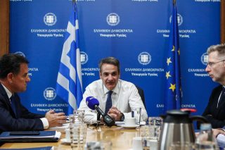 Κυριάκος Μητσοτάκης- Ακης Σκέρτσος - Αδωνης Γεωργιάδης