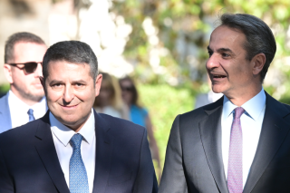 ο Κυριάκος Μητσοτάκης και ο Γιώργος Μυλωνάκης