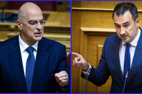 ο Νίκος Δένδιας με τον Αλέξη Χαρίτση
