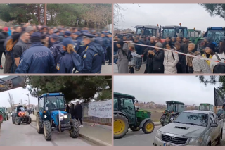 κινητοποίηση κατά Άδωνη Γεωργιάδη στην Κοζάνη
