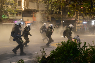 επίθεση ΜΑΤ κατά διαδηλωτών