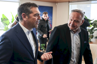 ο Αλέξης Τσίπρας και ο Στέλιος Αγγελούδης