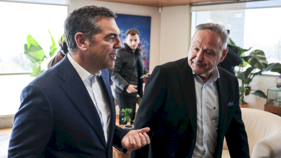 ο Αλέξης Τσίπρας και ο Στέλιος Αγγελούδης