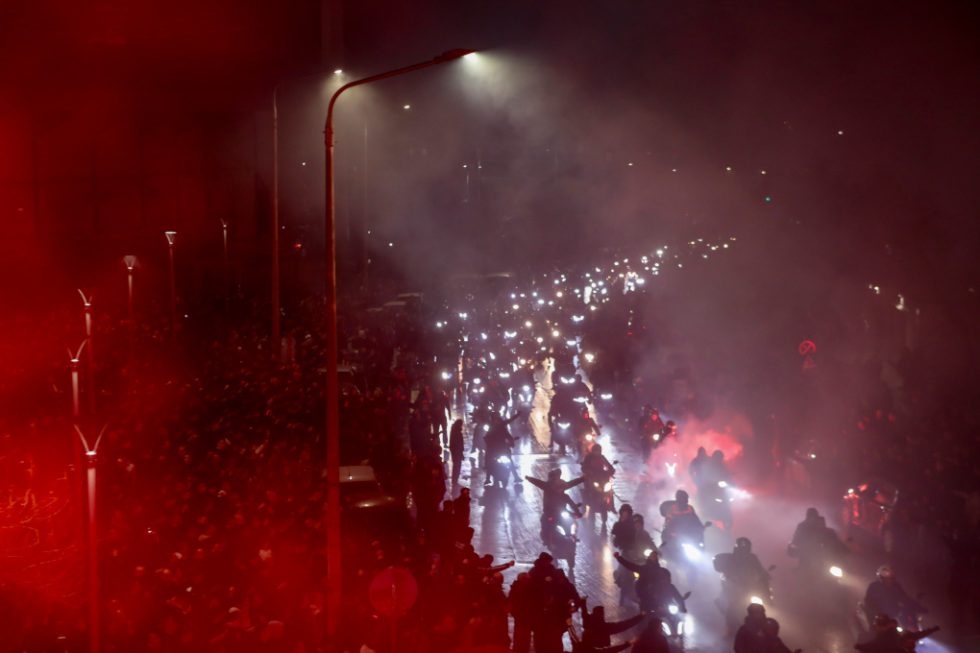 Η μοτοπορεία που συνόδευσε τις σορούς των νεκρών οπαδών του ΠΑΟΚ | (ΣΕΡΑΦΕΙΜ ΚΑΡΑΜΒΑΛΑΣΗΣ / EUROKINISSI)