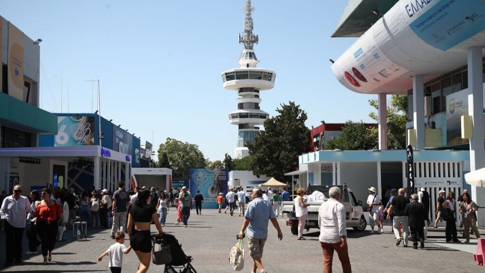 Αποψη του εκθεσιακού χώρου της ΔΕΘ