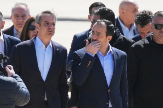 Ολοκληρώθηκε η τριμερής Μητσοτάκη, Χριστοδουλίδη, Μακρόν στην Κύπρο