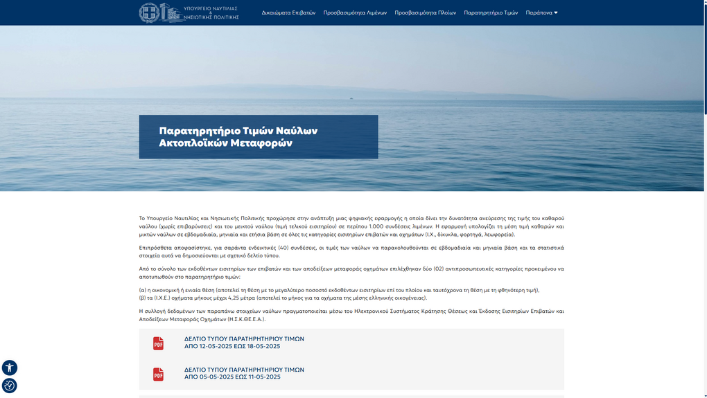 «Ναυάγησε» αθόρυβα το παρατηρητήριο ακτοπλοϊκών ναύλων