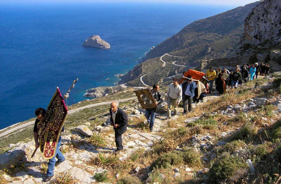 Η περιφορά της εικόνας της Παναγίας Χοζοβιώτισσας ανήμερα το Πάσχα