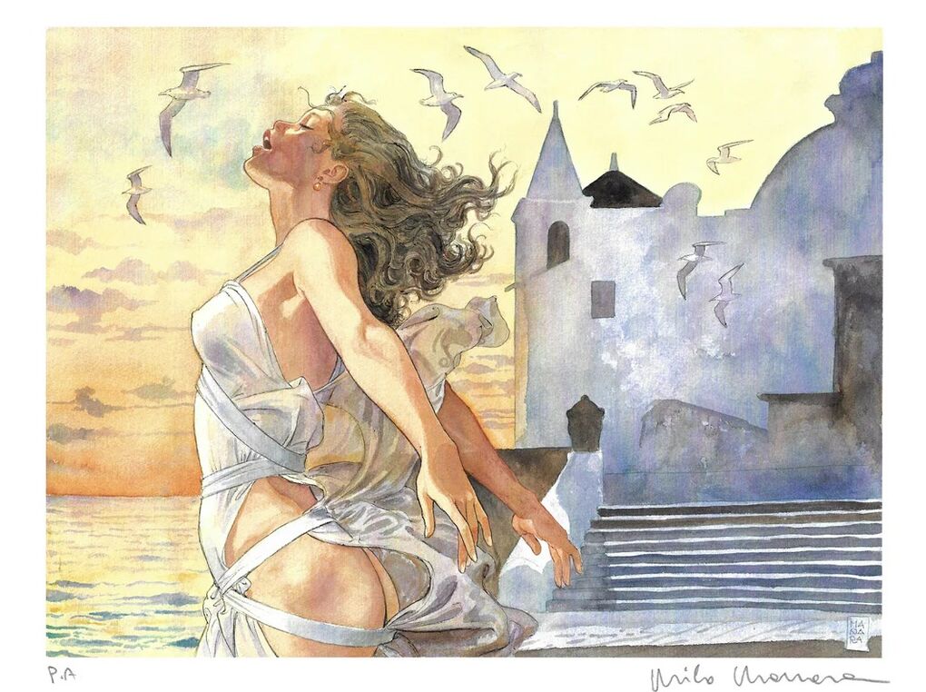 «Donna del Soccorso» (2004), υδατογραφία αφιερωμένη στο ιταλικό νησί Ισκια