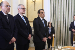 Οι νέοι υπουργοί Σχοινάς, Λαζαρίδης, Τουρνάς ορκίστηκαν στο Προεδρικό Μέγαρο [εικόνες - βίντεο]