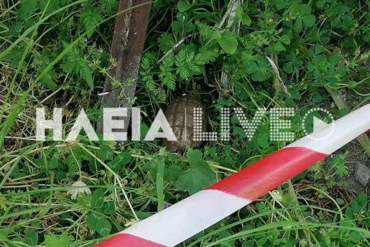 Συναγερμός στην Ηλεία: Εντοπίστηκε χειροβομβίδα κατά την ώρα εργασιών σε οικόπεδο