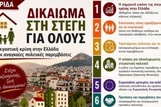 Εκδήλωση για το δικαίωμα στη στέγη αύριο στο Σεράφειο