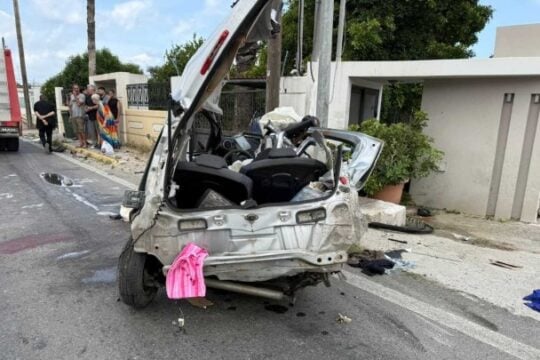 Τροχαίο στη Ρόδο: Βίντεο από τη σύγκρουση που σκότωσε μητέρα και κόρη