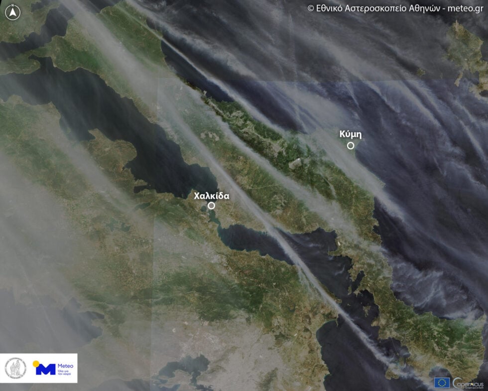 Τα σύννεφα Cirrus και Cirrostratus που εμφανίστηκαν πάνω από την Εύβοια / meteo.gr