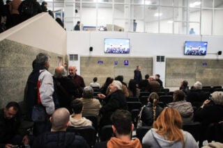 Η αίθουσα της δίκης για τα Τέμπη