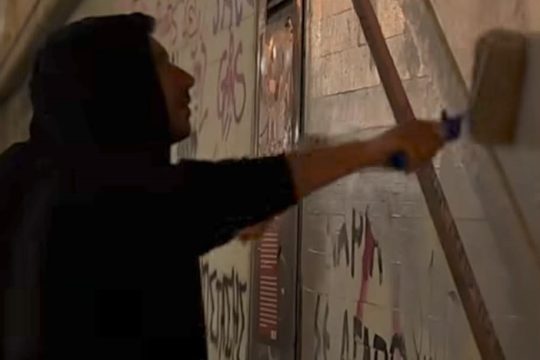 Ο Κυρανάκης πήρε τη βούρτσα για να... καθαρίσει τα γκράφιτι στο τρένο - «Να σβήσουμε λίγο την αναρχία»