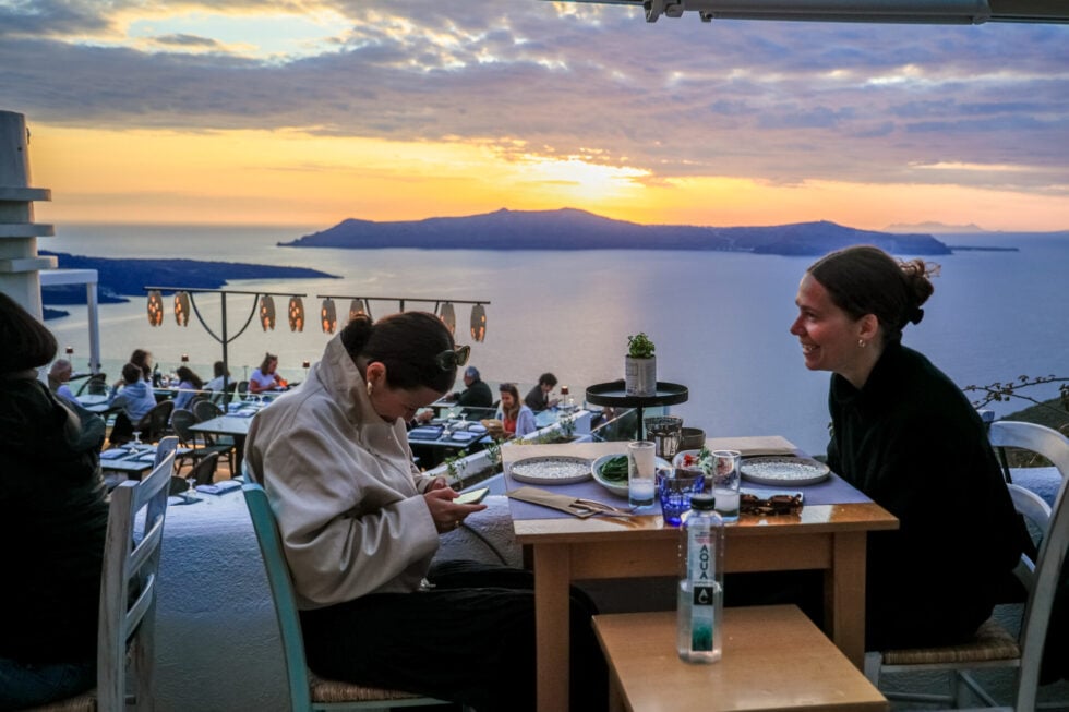 Στιγμιότυπο από την Σαντορίνη.