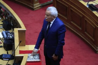 Ορκωμοσία του βουλευτή της ΝΔ Κώστα Κόλλια, στην Ολομέλεια της βουλής, Παρασκευή 5 Ιουνίου 2026