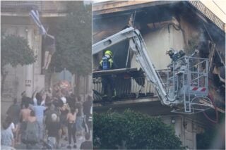 «Πήδα γιαγιά θα σε πιάσω»: Η στιγμή που η ηλικιωμένη πηδάει από το μπαλκόνι για να σωθεί από τη φωτιά στην Καλλιθέα [βίντεο]
