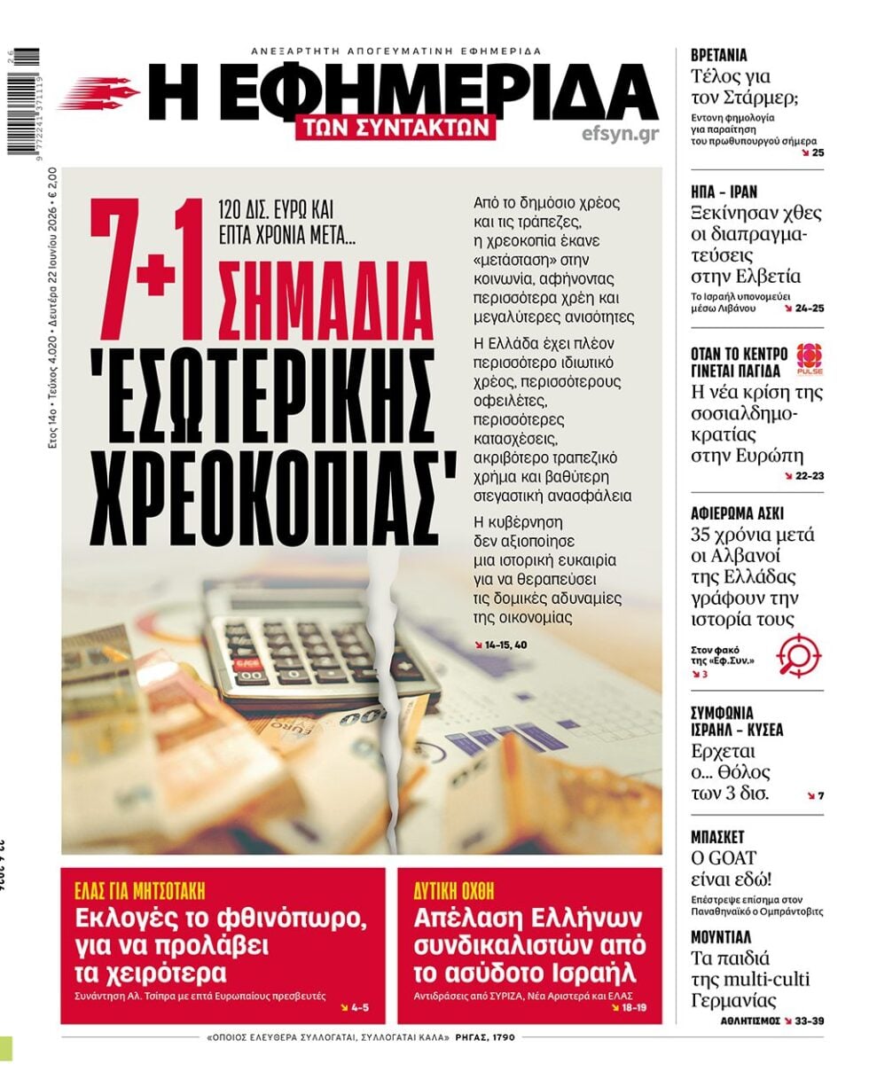 7+1 σημάδια «εσωτερικής χρεοκοπίας»