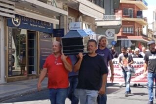 Πορεία οικοδόμων στο Ηράκλειο / neakriti.gr