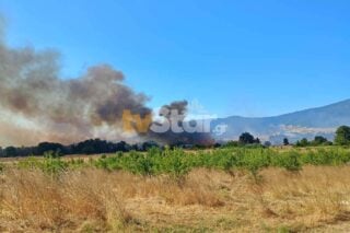 Θεσσαλονίκη: Φωτιά και στο Ωραιόκαστρο – Εστάλη μήνυμα από το 112
