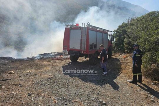 Σε ύφεση η πυρκαγιά στον Ασπρόκαμπο Φθιώτιδας