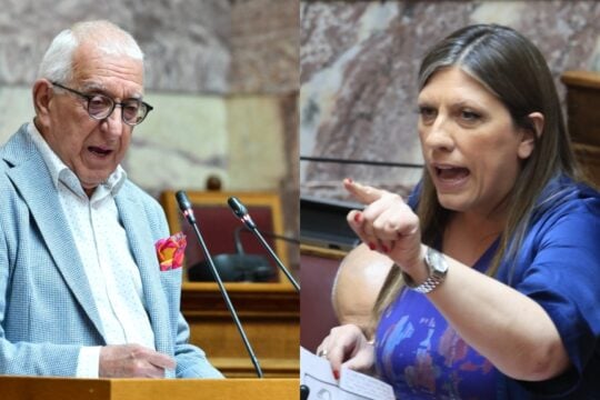 Ο Νικήτης Κακλαμάνης και η Ζωή Κωνσταντοπούλου / EUROKINISSI