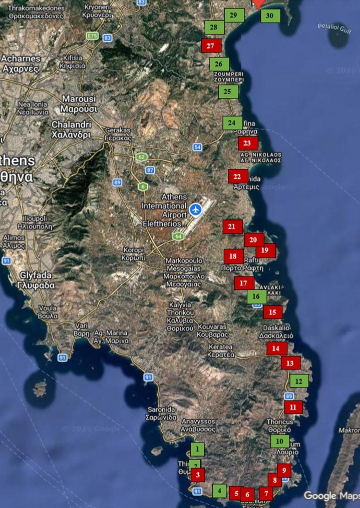 Σε ποιες παραλίες να κολυμπήσετε φέτος με ασφάλεια στην Ανατολική Αττική / ΠΑΚΟΕ