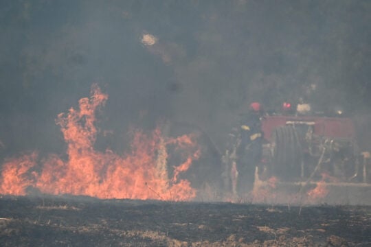 Φωτιά κοντά στα σύνορα με τη Βόρεια Μακεδονία – 112 στον Ακρίτα Κιλκίς