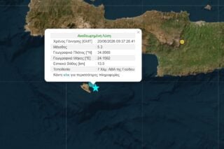 Ισχυροί σεισμοί μεγέθους 5,3 και 4,6 Ρίχτερ στη Γαύδο