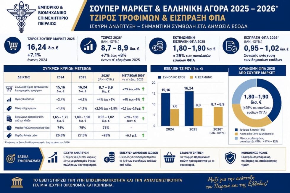 ΕΒΕΠ: Τρεις προτάσεις για τη συγκράτηση των τιμών στα τρόφιμα