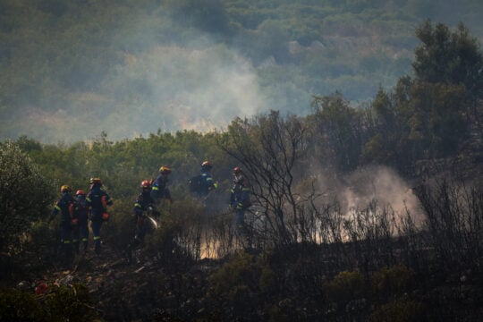 Φωτιά στη Φθιώτιδα: Βελτιωμένη η εικόνα – Ενισχύονται διαρκώς οι δυνάμεις της Πυροσβεστικής [εικόνες – βίντεο]